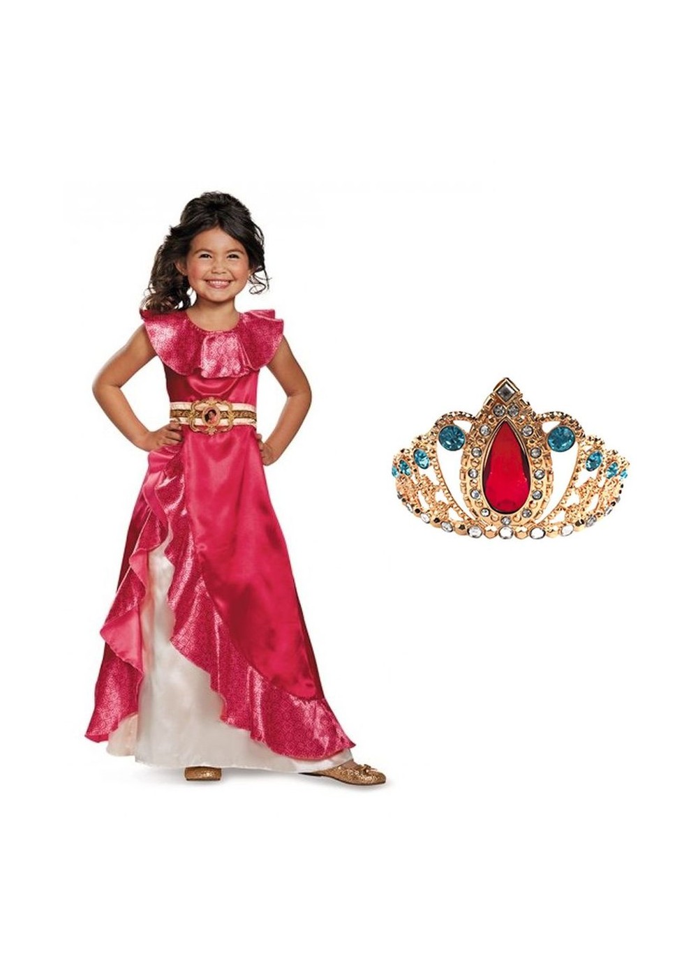 Kids Elena Of Avalor Princess Dress And Tiara Costume Kit